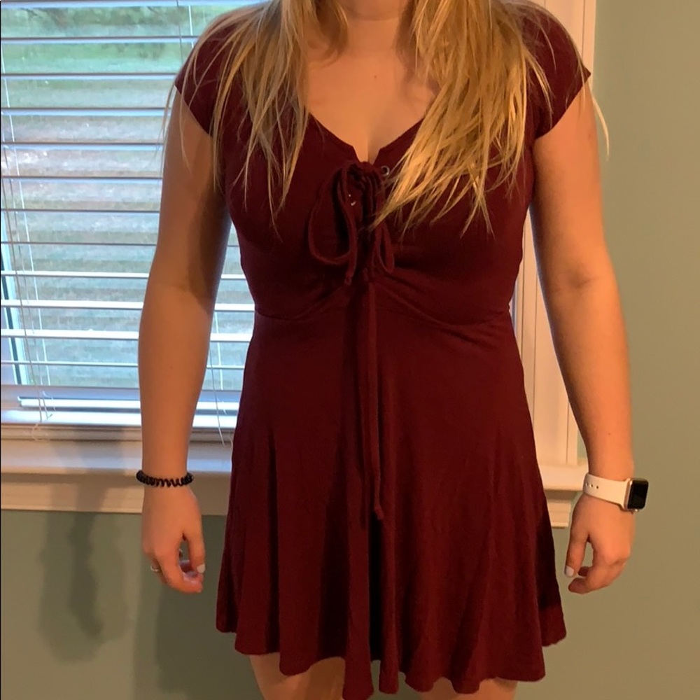 Dark red dress